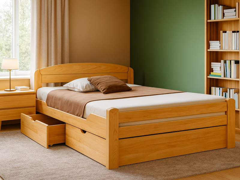 Дрвен кревет К-7 бука