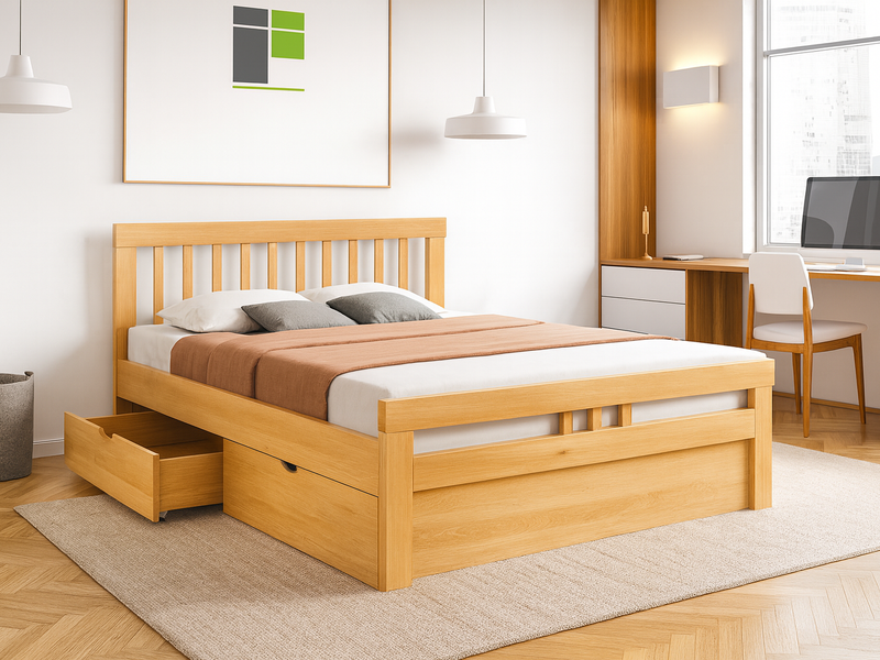 Дрвен кревет К-8 бука